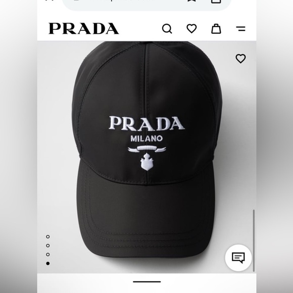 Prada Black and White Logo Cap - Picture 1 of 7